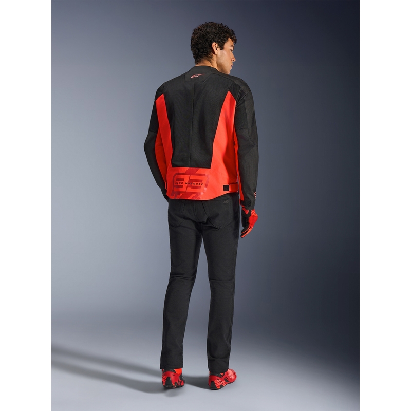 Alpinestars C-1 AIR MM93 motorjas, fluo collectie, rood-rood-zwart