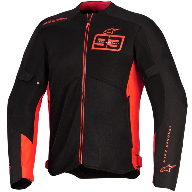Alpinestars C-1 AIR MM93 motorjas, fluo collectie, rood-rood-zwart