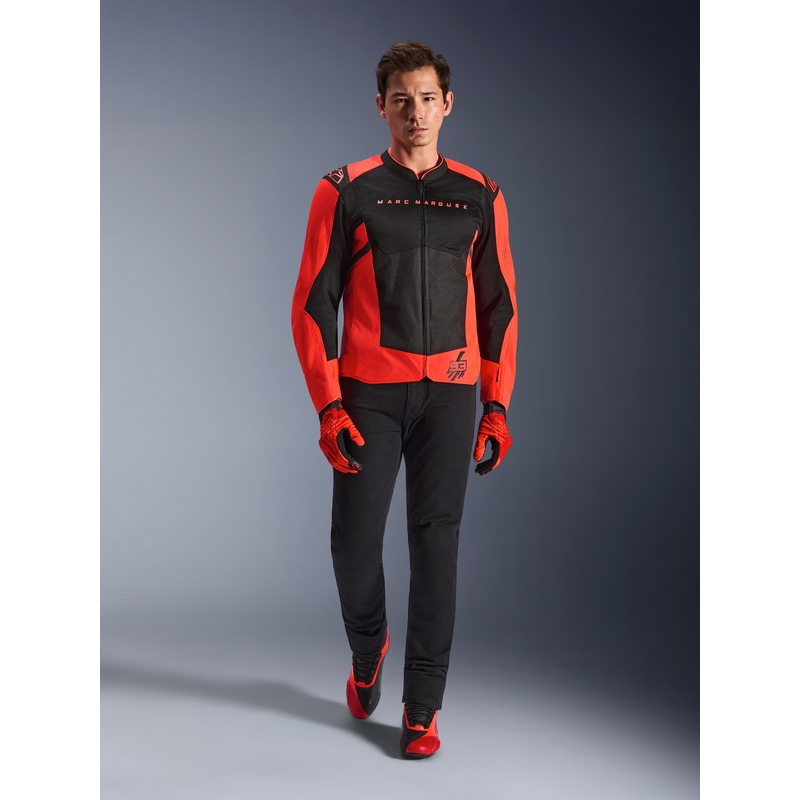 Alpinestars T-SPS Air V2 MM93 motorjas, fluo collectie, rood-zwart