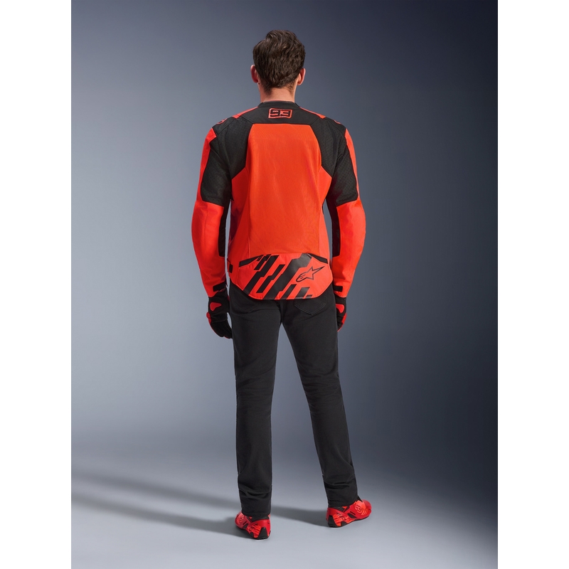Alpinestars T-SPS Air V2 MM93 motorjas, fluo collectie, rood-zwart