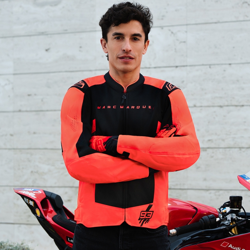 Alpinestars T-SPS Air V2 MM93 motorjas, fluo collectie, rood-zwart