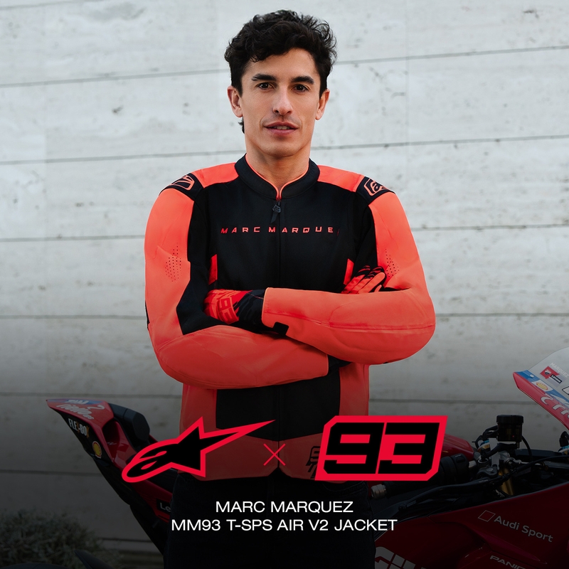 Alpinestars T-SPS Air V2 MM93 motorjas, fluo collectie, rood-zwart