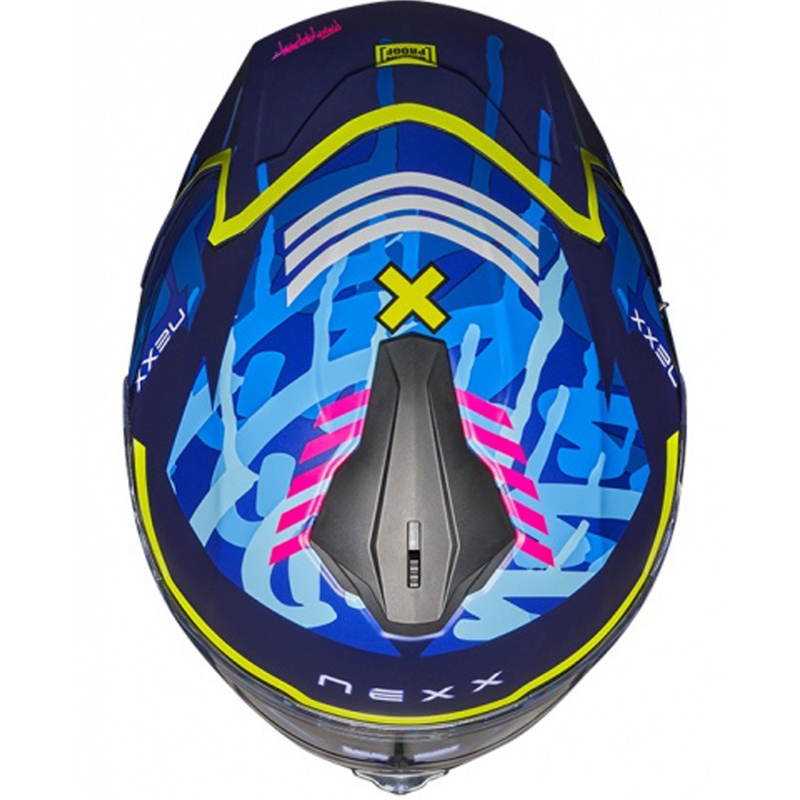 Integraal motorhelm Nexx Y.100R Urbangram donkerblauw - II. kwaliteit