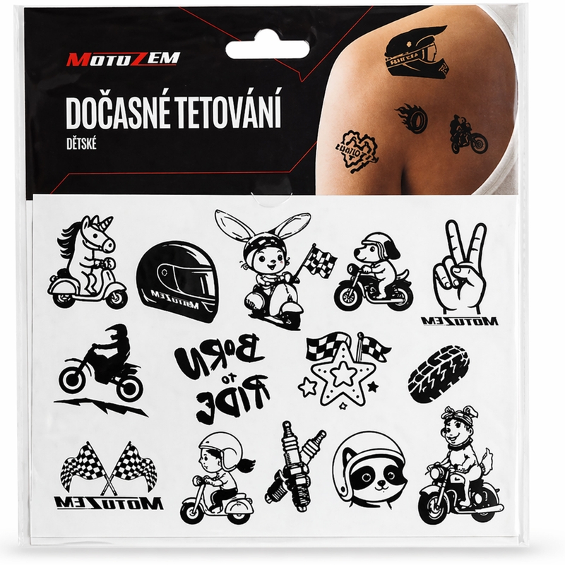 Tijdelijke tattoo MotoZem voor kinderen