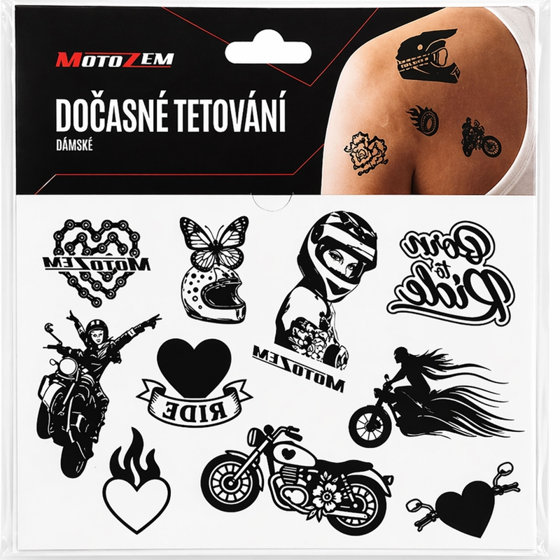 Tijdelijke tattoo MotoZem voor vrouwen