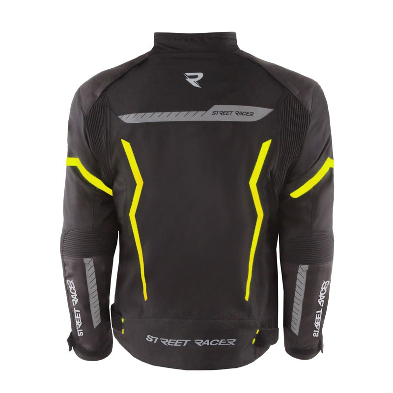 Street Racer Flex Air zwart-fluo gele motorjas - II. kwaliteit