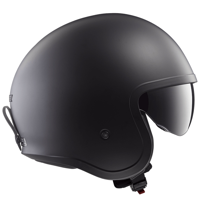 Open motorhelm LS2 OF599 Spitfire II Effen matzwart - II. kwaliteit