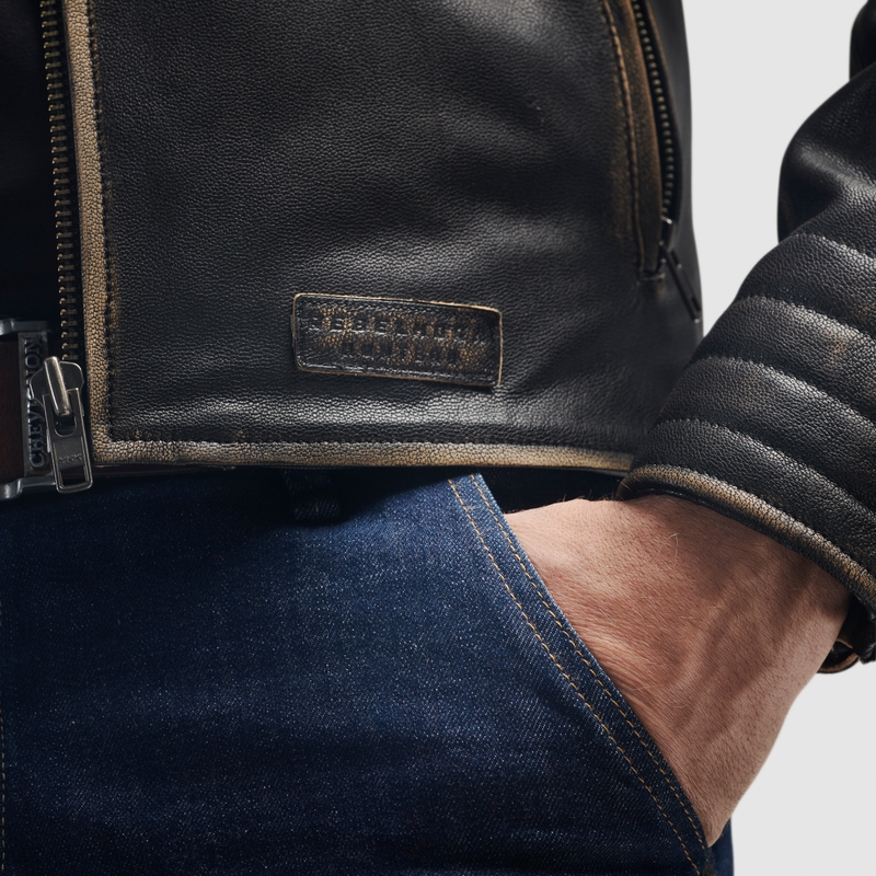 Rebelhorn Hunter II leren motorjas bruin - 2e kwaliteit - II. kwaliteit