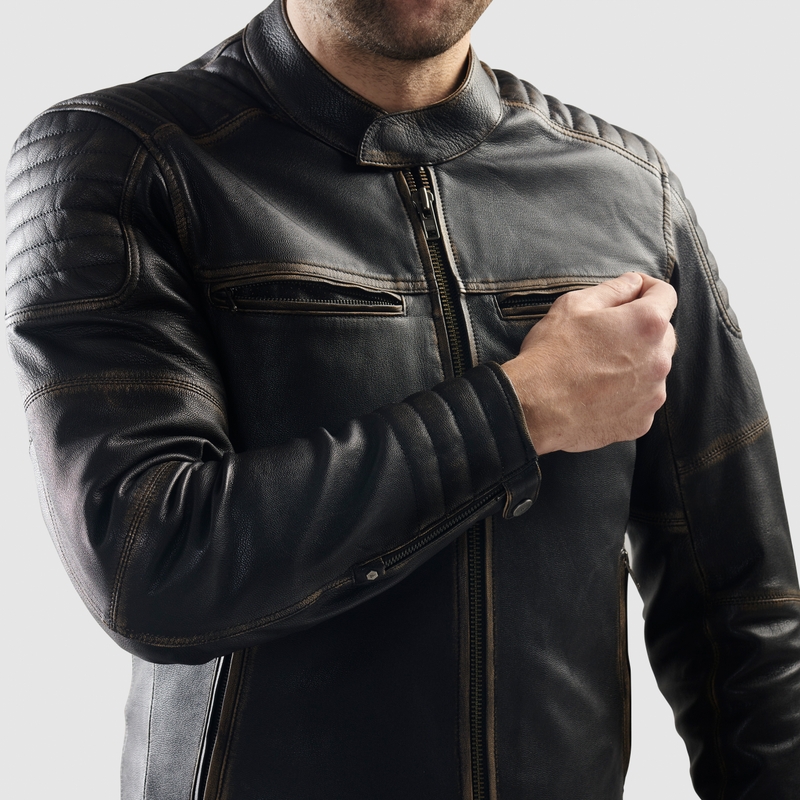 Rebelhorn Hunter II leren motorjas bruin - 2e kwaliteit - II. kwaliteit