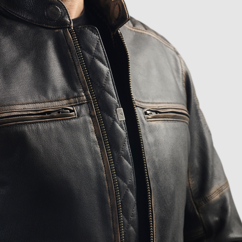 Rebelhorn Hunter II leren motorjas bruin - 2e kwaliteit - II. kwaliteit