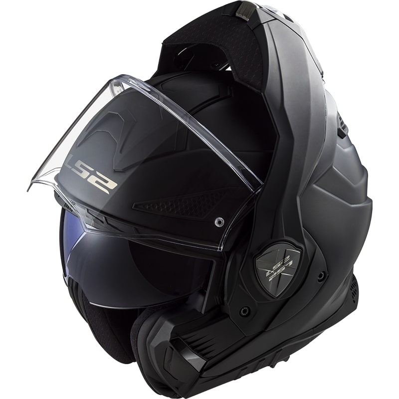 Opklapbare motorhelm LS2 FF901 Advant X Solid matzwart - II. kwaliteit