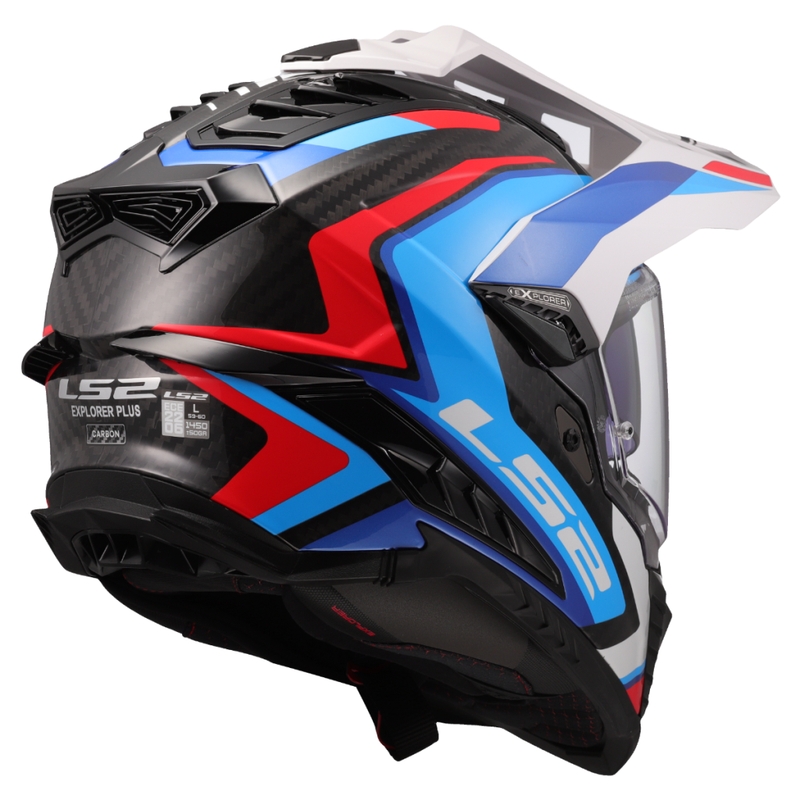 Enduro motorhelm LS2 MX701 Explorer C Frontier II wit-blauw - 2e kwaliteit - II. kwaliteit