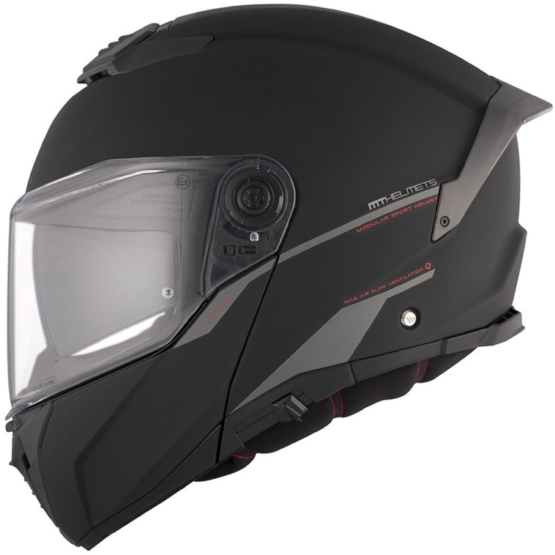 Opklapbare motorhelm MT ATOM 2 SV SOLID A1 matzwart - II. kwaliteit