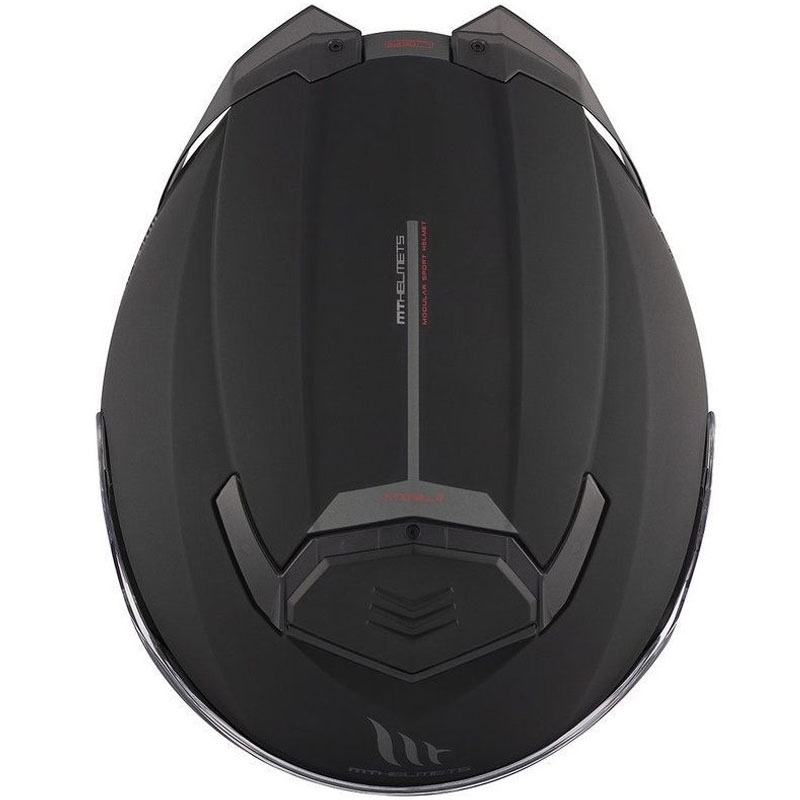 Opklapbare motorhelm MT ATOM 2 SV SOLID A1 matzwart - II. kwaliteit