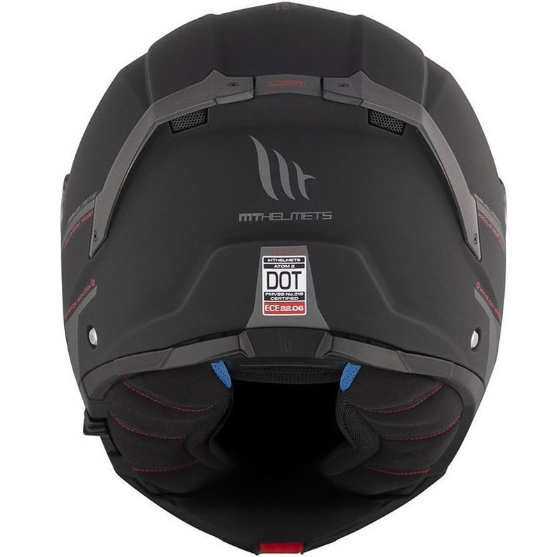 Opklapbare motorhelm MT ATOM 2 SV SOLID A1 matzwart - II. kwaliteit
