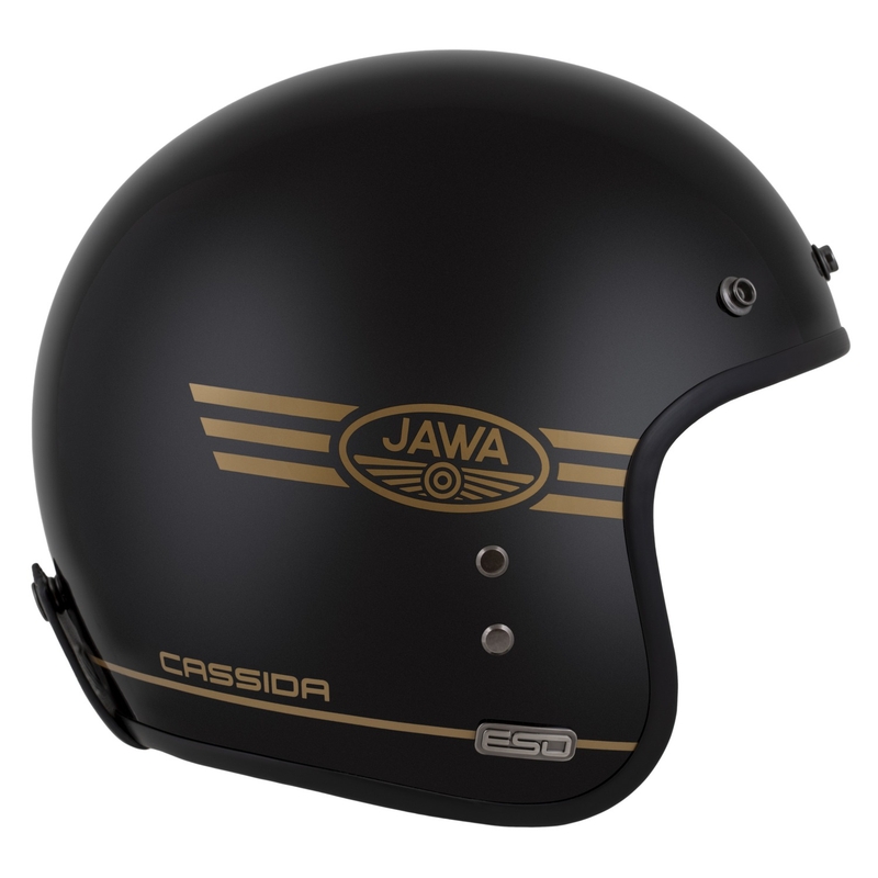 Cassida Eso Jawa Pérák open helm zwart parelmoer-goud - II. kwaliteit