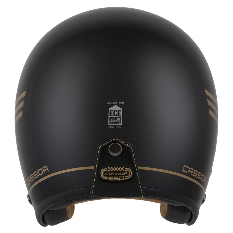 Cassida Eso Jawa Pérák open helm zwart parelmoer-goud - II. kwaliteit