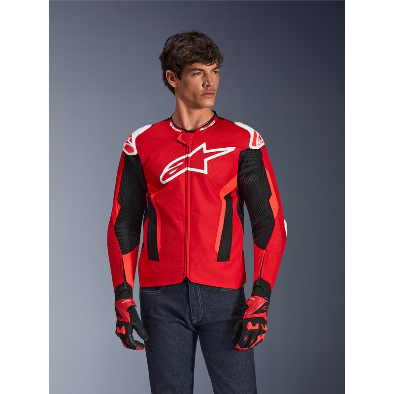 Alpinestars T-GP Air motorjas rood-fluor rood-wit-zwart