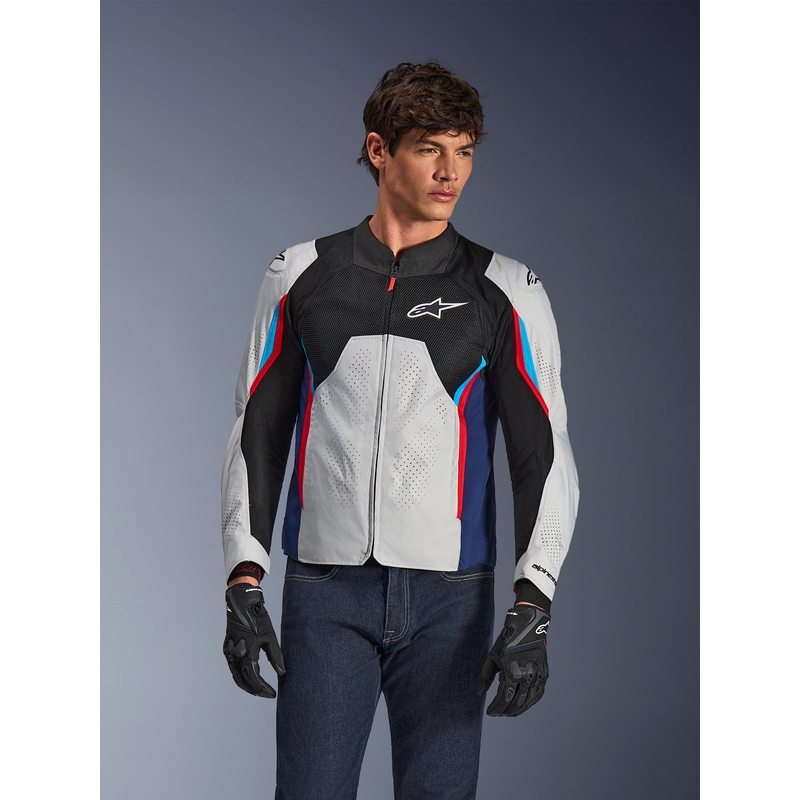 Alpinestars AST V3 Air motorjas wit-blauw-rood-zwart