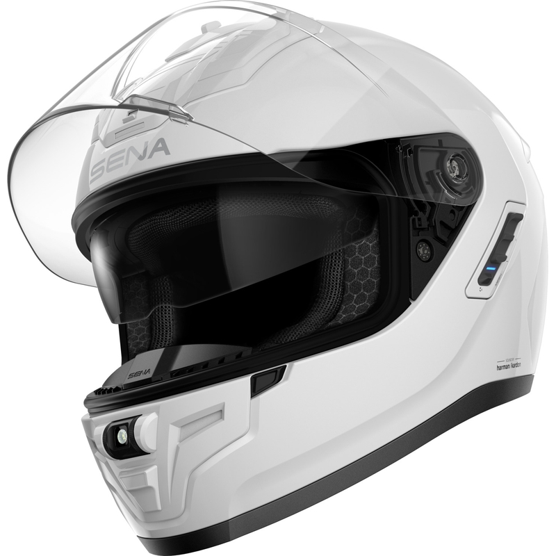 Integraal motorhelm met headset SENA Phantom ANC glanzend wit
