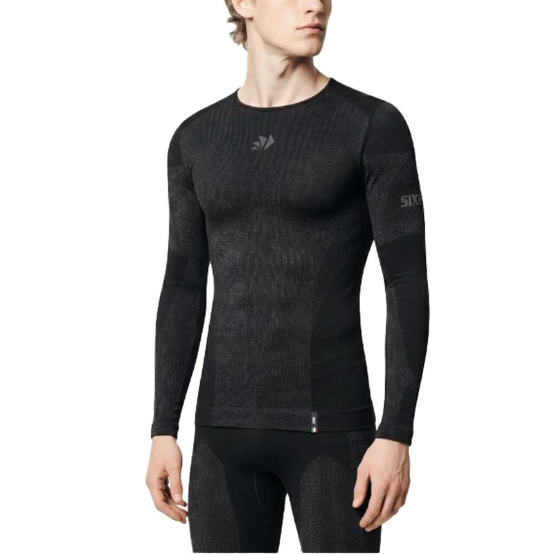 Functioneel T-shirt met lange mouwen SIXS BT TS2L V2 zwart-donkergrijs