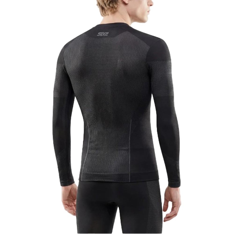 Functioneel T-shirt met lange mouwen SIXS BT TS2L V2 zwart-donkergrijs