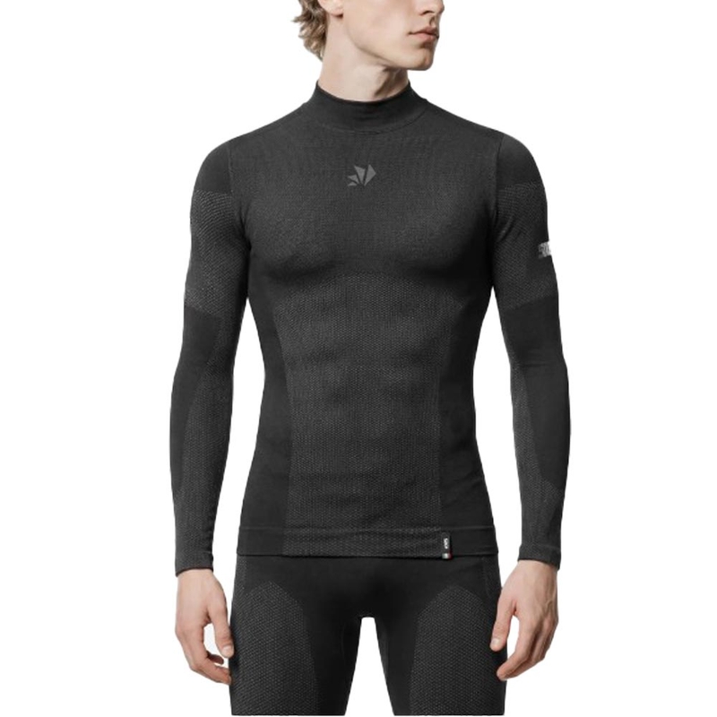 Functioneel T-shirt met lange mouwen SIXS BT TS3L V2 zwart-donkergrijs