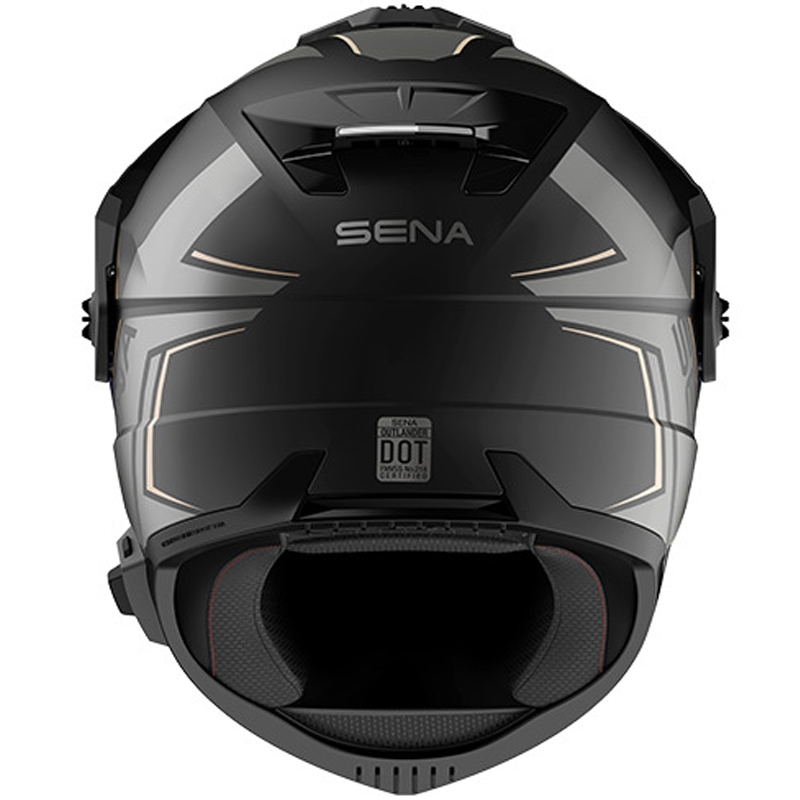 Outlander mesh helm met headset, SENA (matzwart)