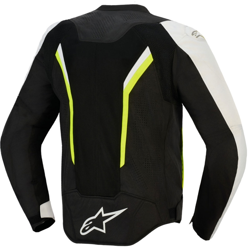 Alpinestars AST V3 Air motorjas wit-fluorescent geel-zwart
