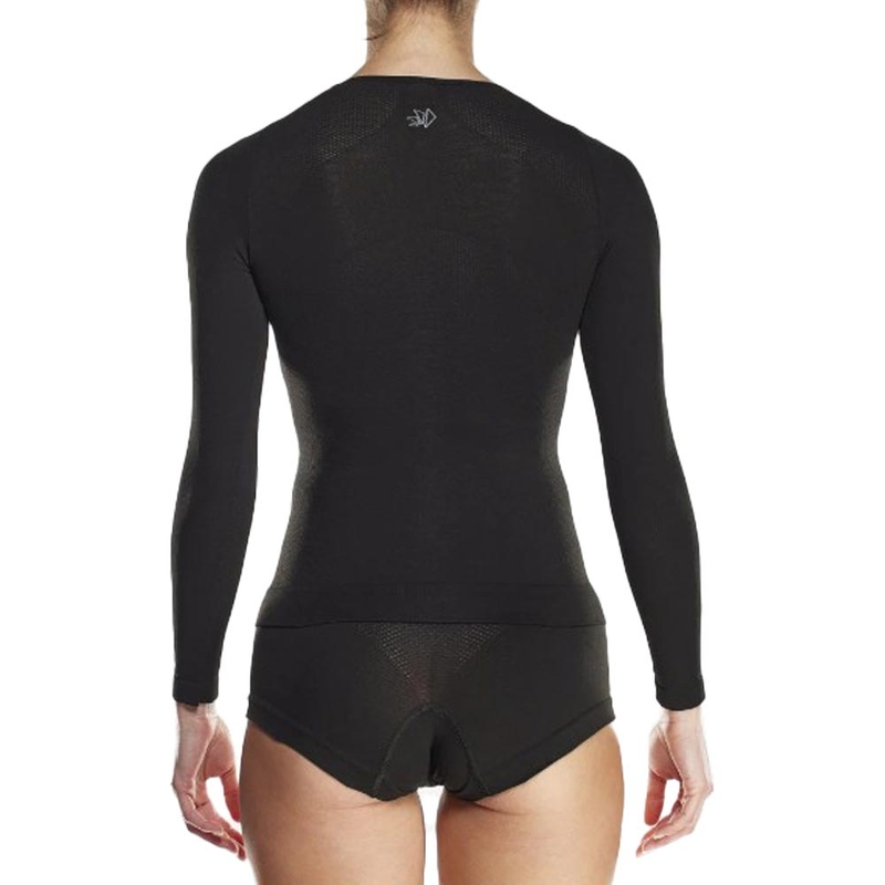 Functioneel T-shirt met lange mouwen voor dames, model SIXS F TS2, zwart.