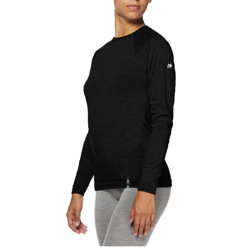 Thermisch T-shirt met lange mouwen SIXS TS2 MERINOS zwart