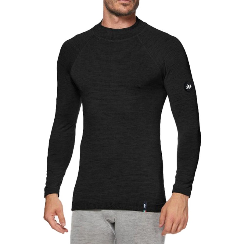 Thermisch T-shirt met lange mouwen SIXS TS3 MERINOS zwart
