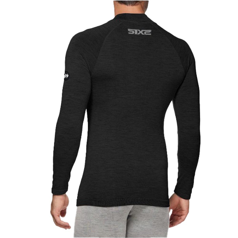 Thermisch T-shirt met lange mouwen SIXS TS3 MERINOS zwart