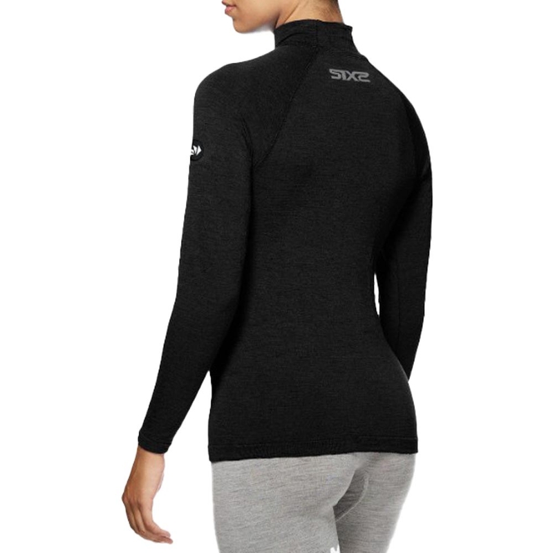 Thermisch T-shirt met lange mouwen SIXS TS3 MERINOS zwart