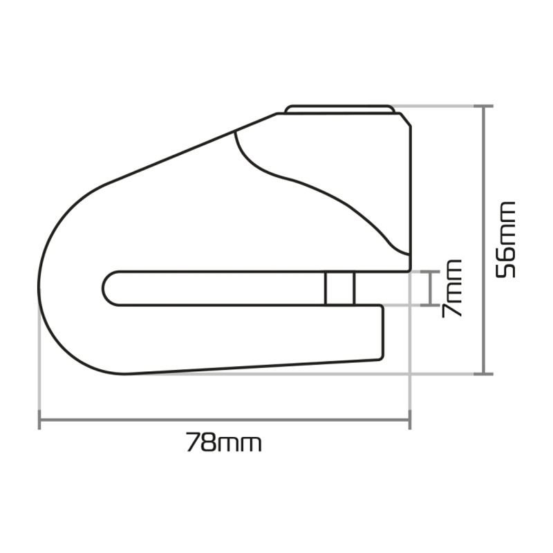 Oxford Quartz Alarm XA10 schijfremvergrendeling geel-zwart