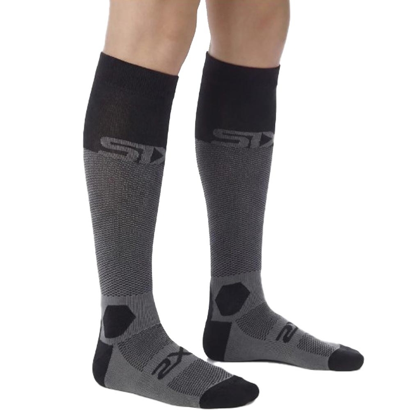 Functionele kniekousen SIXS LONG RACING V2 zwart-grijs