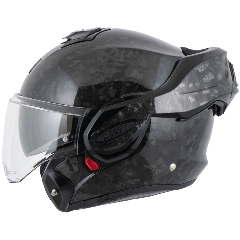 Scorpion EXO-TECH EVO ONYX CARBON Solid flip-up motorhelm zwart