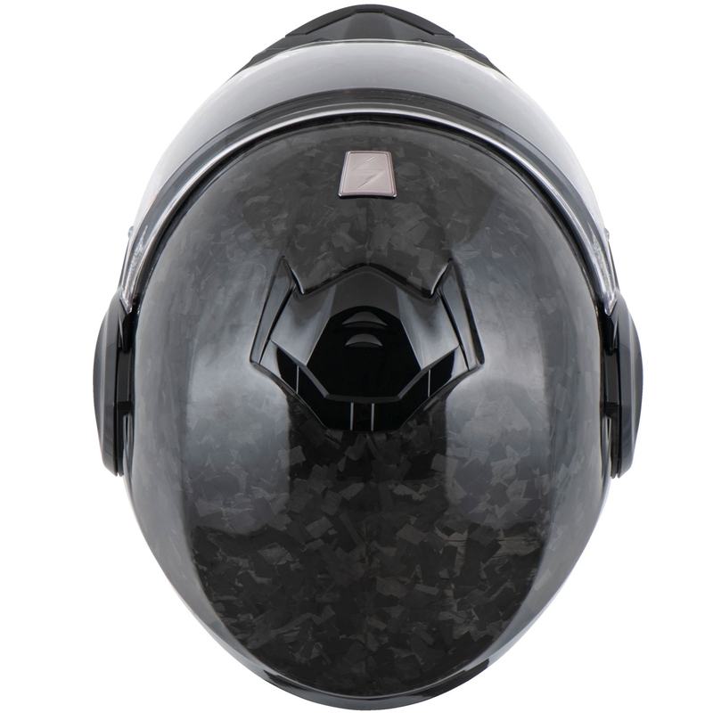 Scorpion EXO-TECH EVO ONYX CARBON Solid flip-up motorhelm zwart