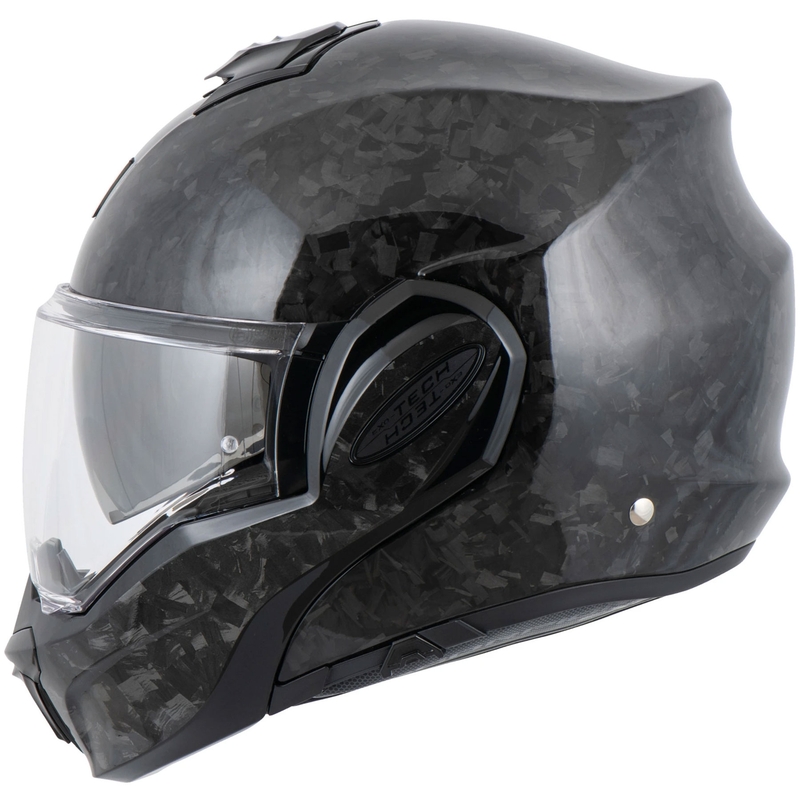 Scorpion EXO-TECH EVO ONYX CARBON Solid flip-up motorhelm zwart