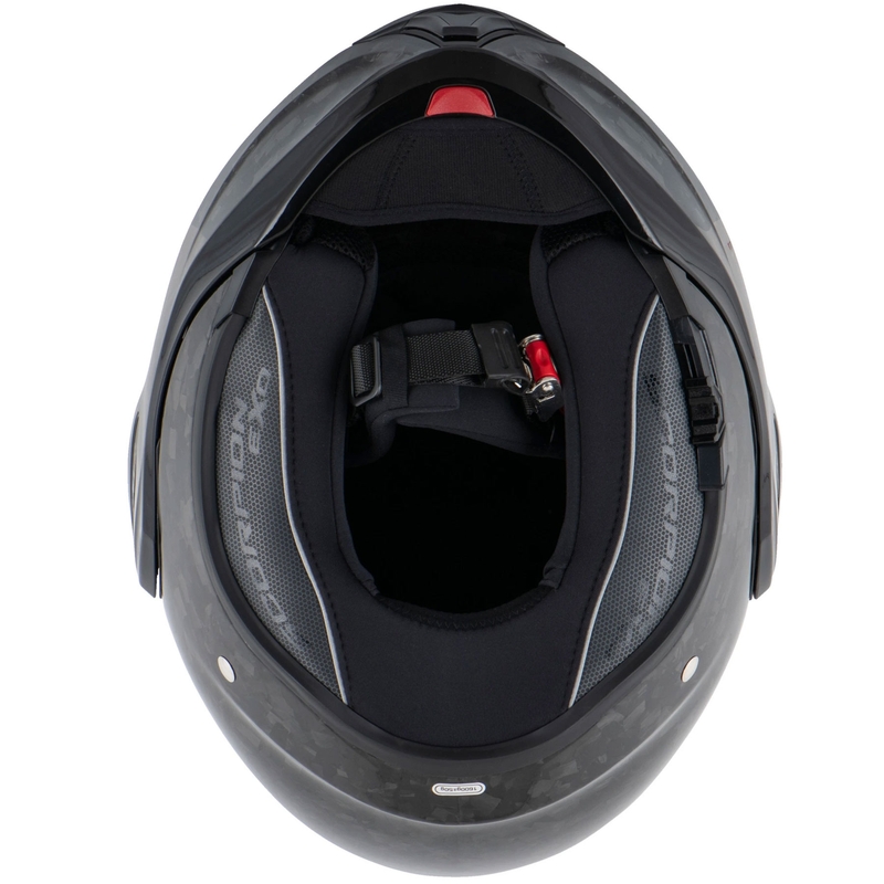 Scorpion EXO-TECH EVO ONYX CARBON Solid flip-up motorhelm zwart
