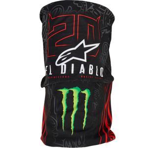 Alpinestars FQ20 Monster Collection nekwarmer zwart-fluorescent rood-blauw-groen