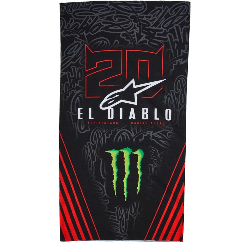Alpinestars FQ20 Monster Collection nekwarmer zwart-fluorescent rood-blauw-groen