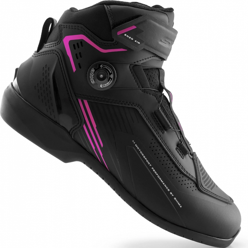 Damesmotorlaarzen Shima Enzo Air zwart-roze