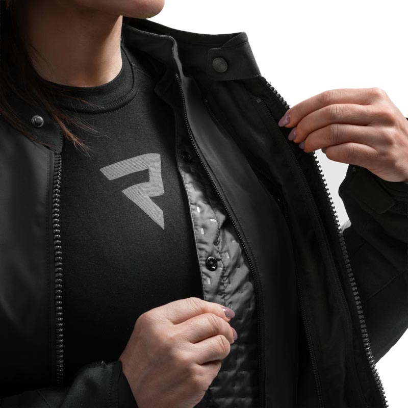 Dames motorjas Rebelhorn Swift zwart-grijs-roze