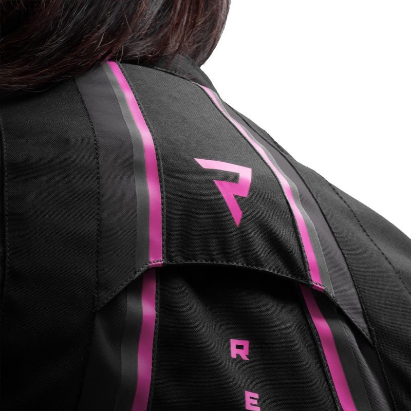 Dames motorjas Rebelhorn Swift zwart-grijs-roze
