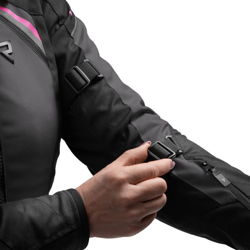 Dames motorjas Rebelhorn Swift zwart-grijs-roze