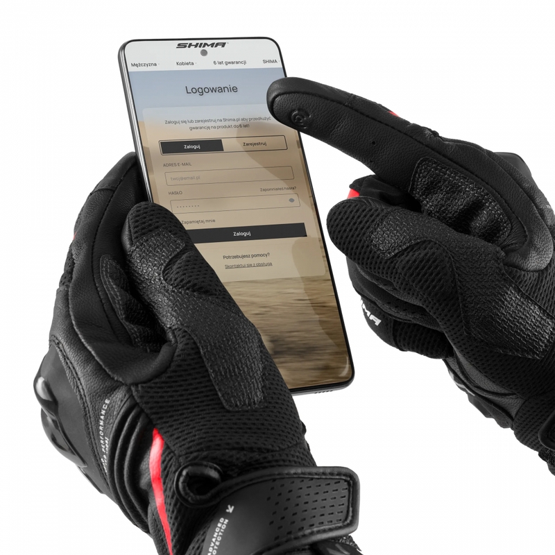 Shima Spark 3.0 motorhandschoenen zwart-rood