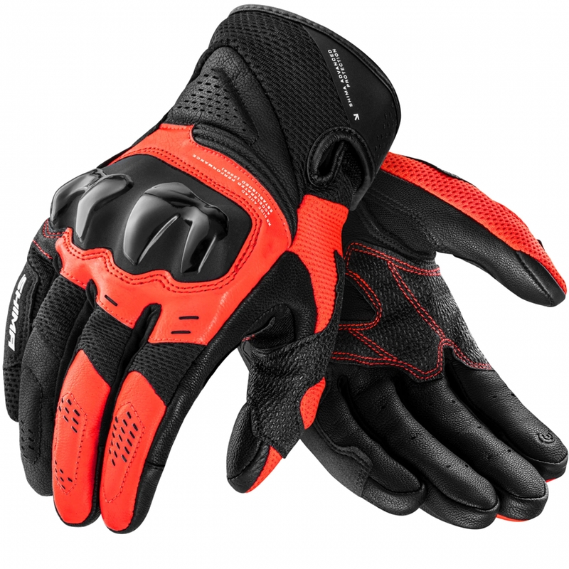 Shima Spark 3.0 motorhandschoenen fluorescerend rood