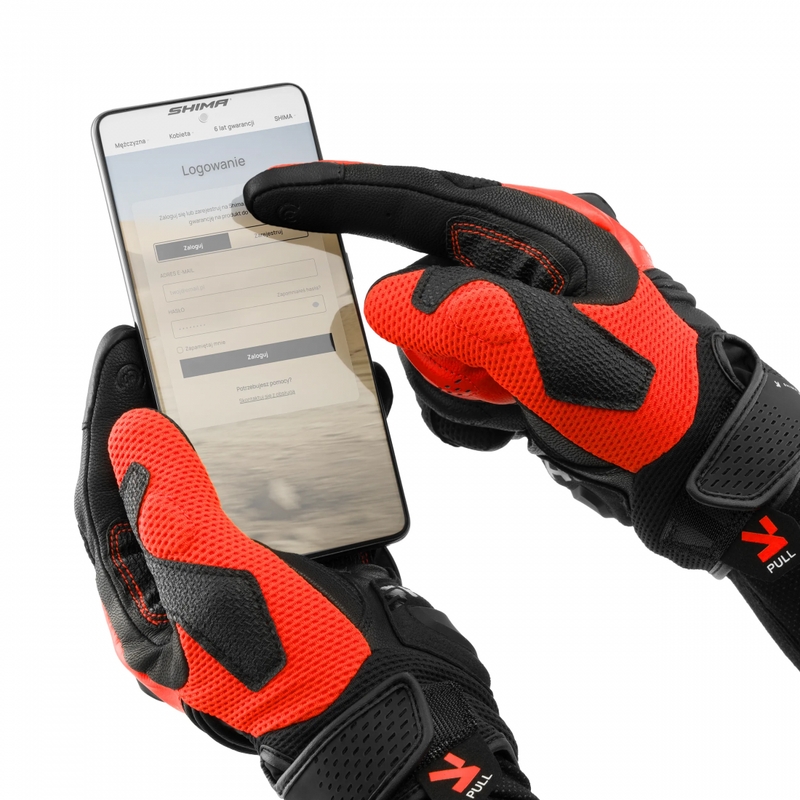 Shima Spark 3.0 motorhandschoenen fluorescerend rood
