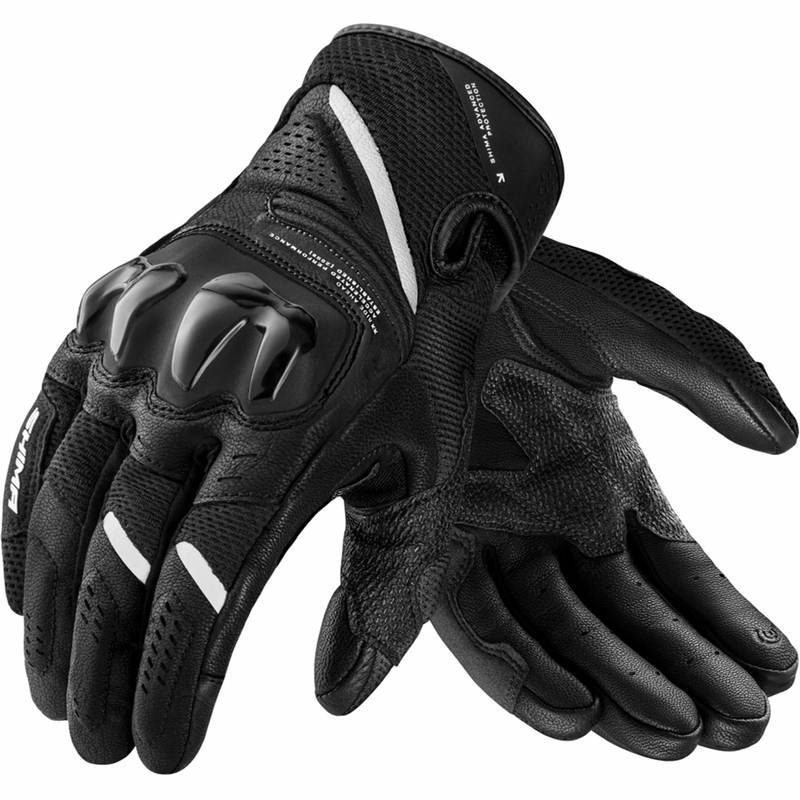 Motorhandschoenen voor dames van Shima Spark 3.0 in zwart-wit.